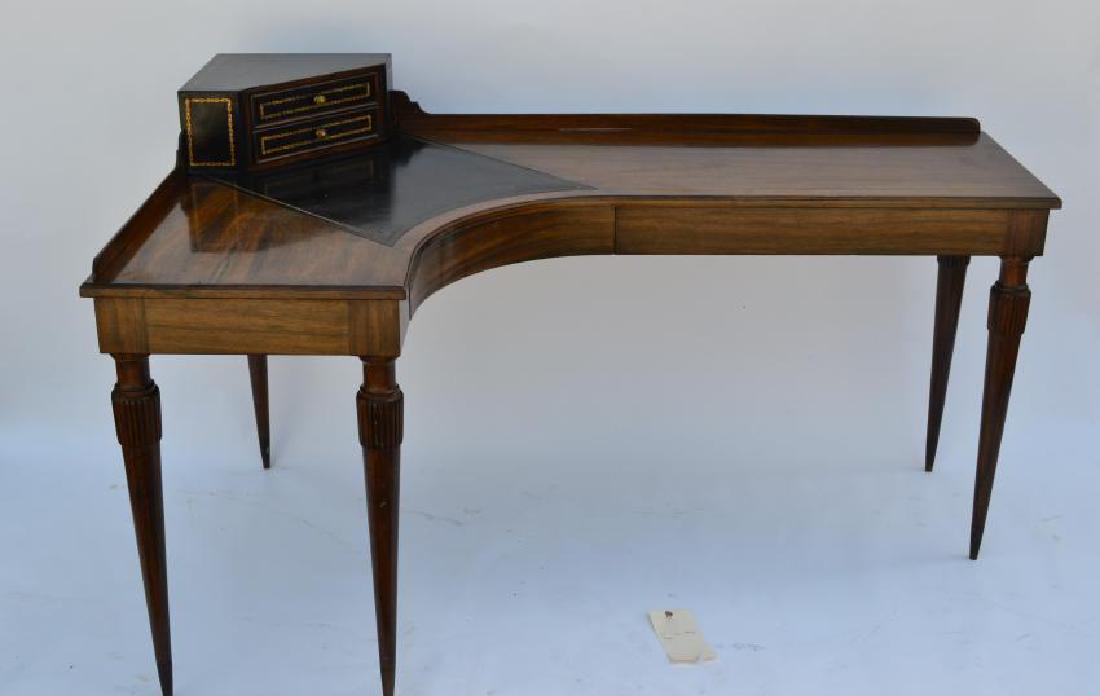 Vintage Mahogany Corner Desk Leather Top: Regency Vintage, Beautiful condition