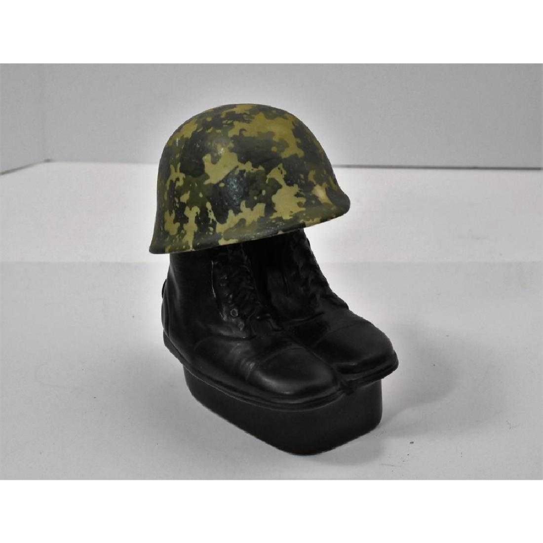 Vintage Jim Beam boot and helmet decanter