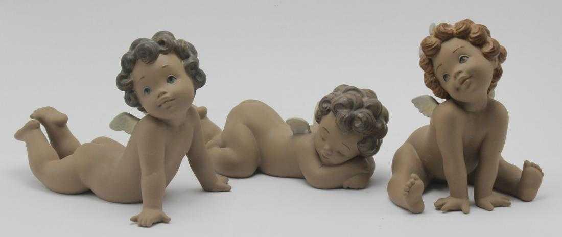 3 piece lladro porcelain angels (1 of 2)