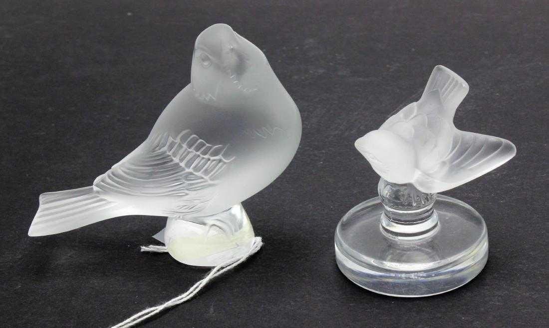 2 pcs Lalique French Crystal Bird Figurines (1 of 2)