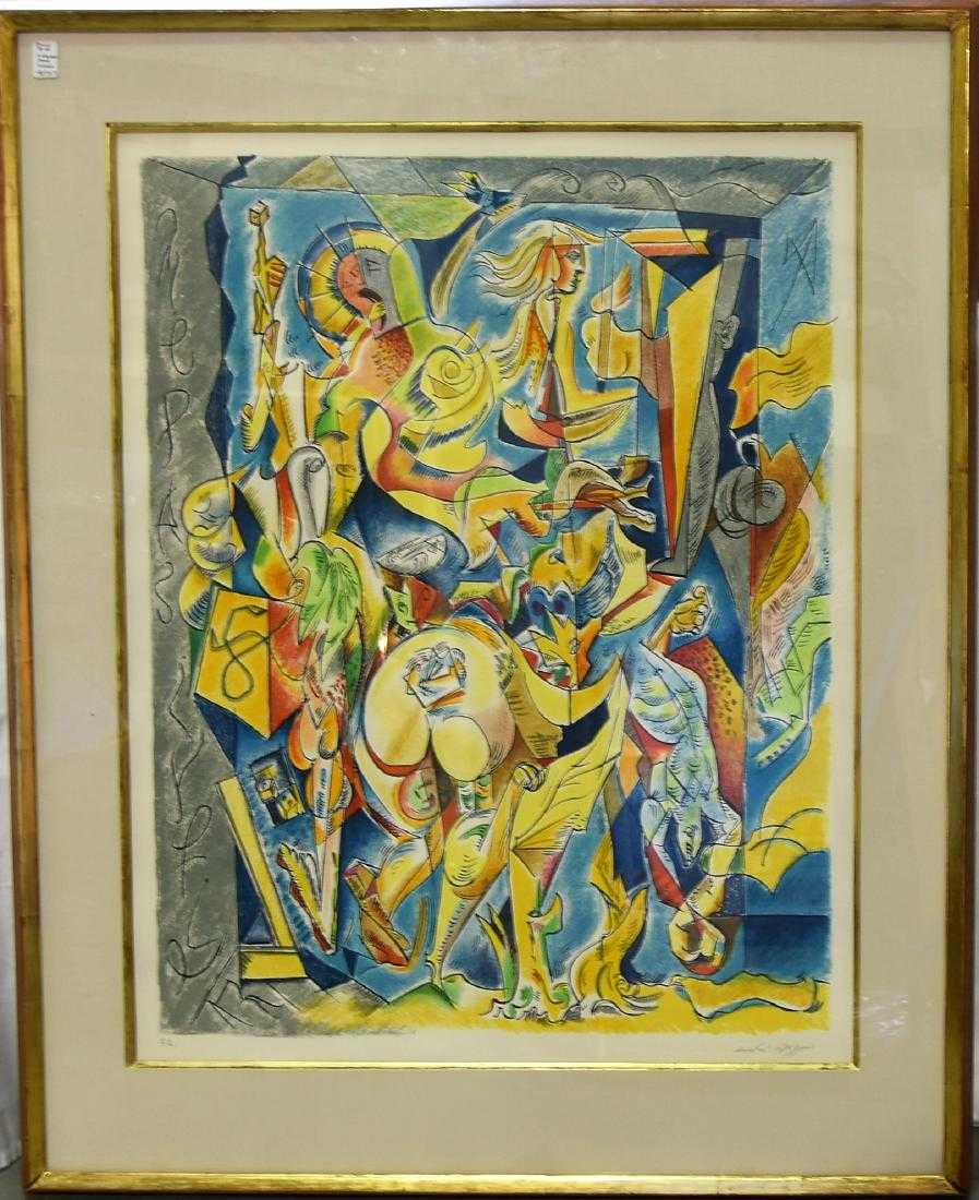 Andre Masson Pencil Signed Artists Proof (b. 1896-1987): Size: Artwork: 32.5"H x 25.5"W Frame: 41.5"H x 33.5"W Artist Proof (EA) Signed in Graphite His early works display an interest in cubism. He later became associated with surrealism, and he was one of 