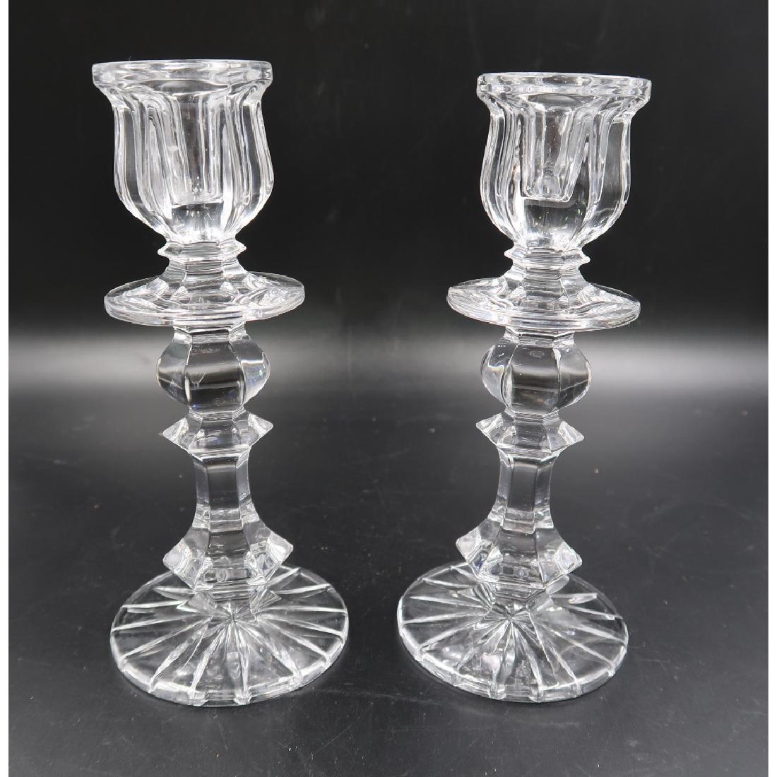(2) Pressed Glass Candlesticks (1 of 2)