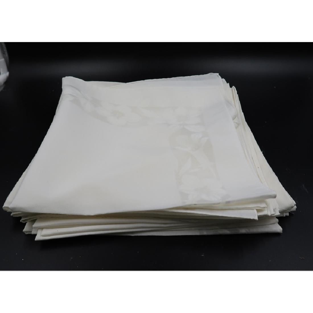 White Damask napkins  - 12 some stains (1 of 2)