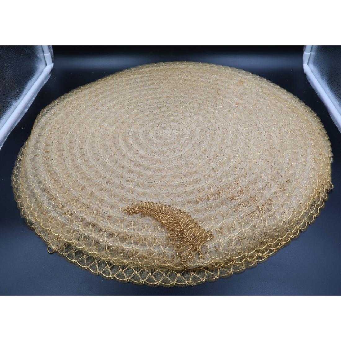 8 Carole Shupel Placemats with Gold Filigree - designer: 20" round