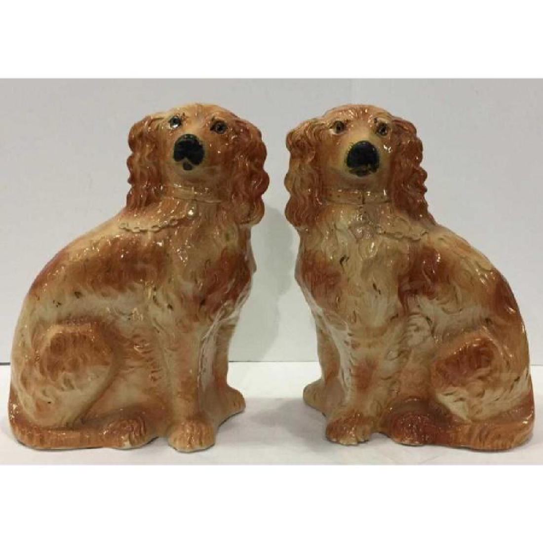 Pair of Staffordshire Porcelain Dogs (1 of 1)