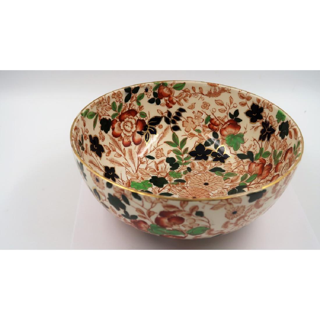 Floral print porcelain bowl titled "Bitter Sweet": 7.75" Diameter, 3.75" Height, Royal Cauldron England