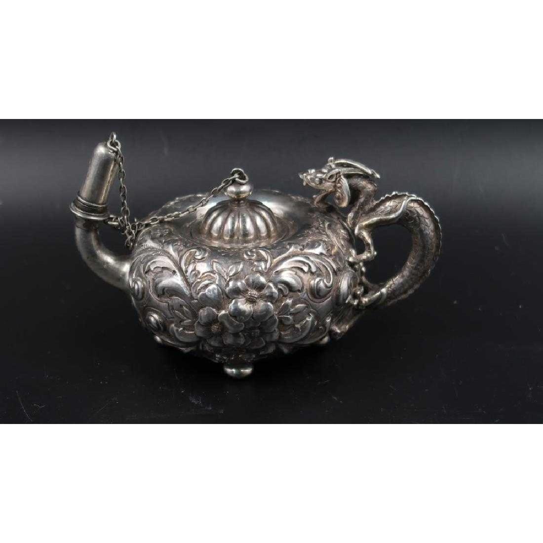 Figural and Literal American Sterling Tea Pot 1850-1889 (1 of 5)
