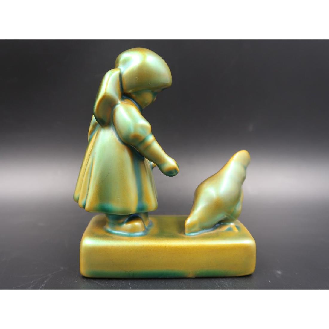 Zsolnay Little Girl feeding Chicken  Porcelain (1 of 4)