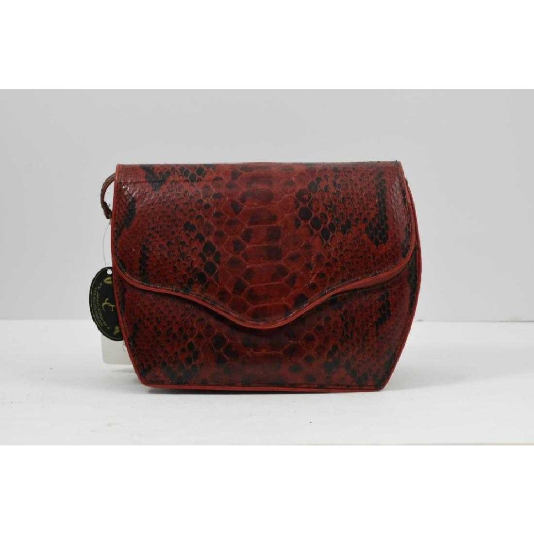 Exotic Crocodile Skin Purse Red (1 of 3)