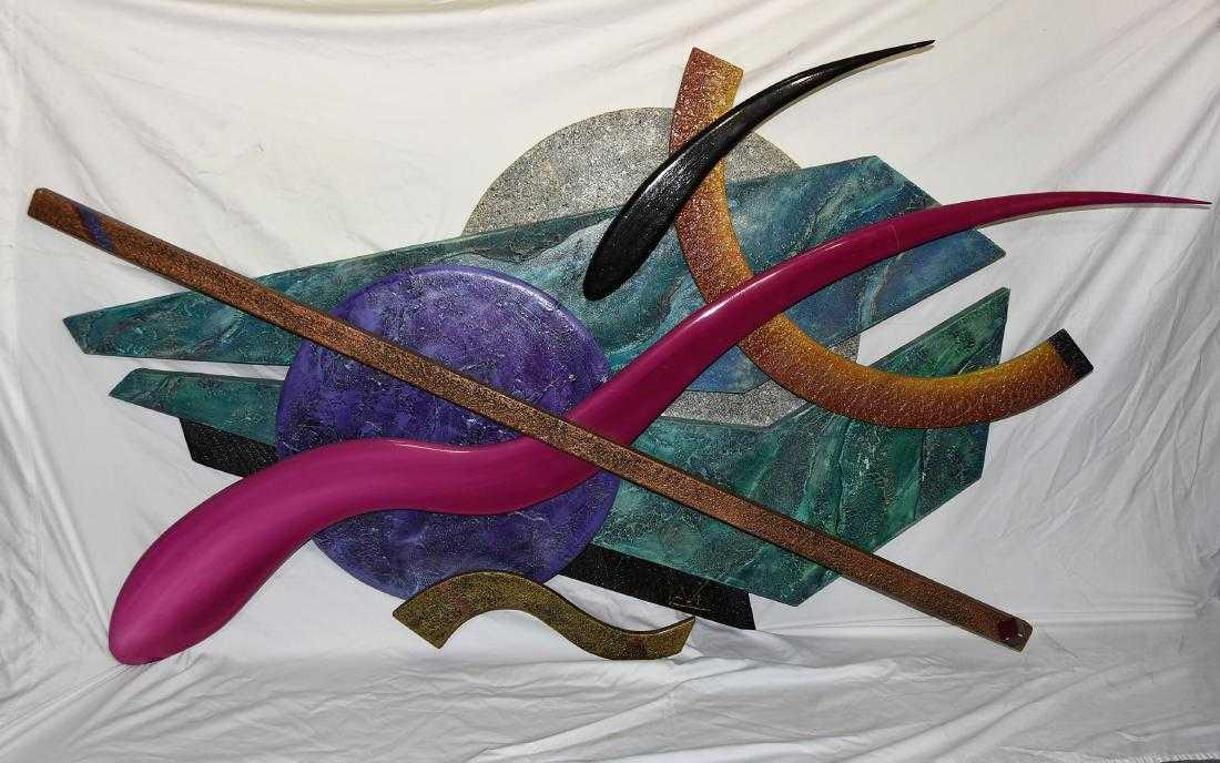 Mid-Century Wall Sculpture Signed Lavi (1 of 2)
