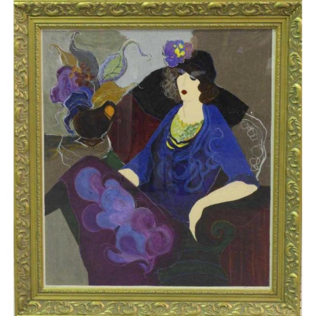 Itzchak Tarkay Lithograph Signed Lower Right. Number: Itzchak Tarkay Lithograph Signed Lower Right. Number 16/32. 27" High x 31" Wide. Frame is 3"