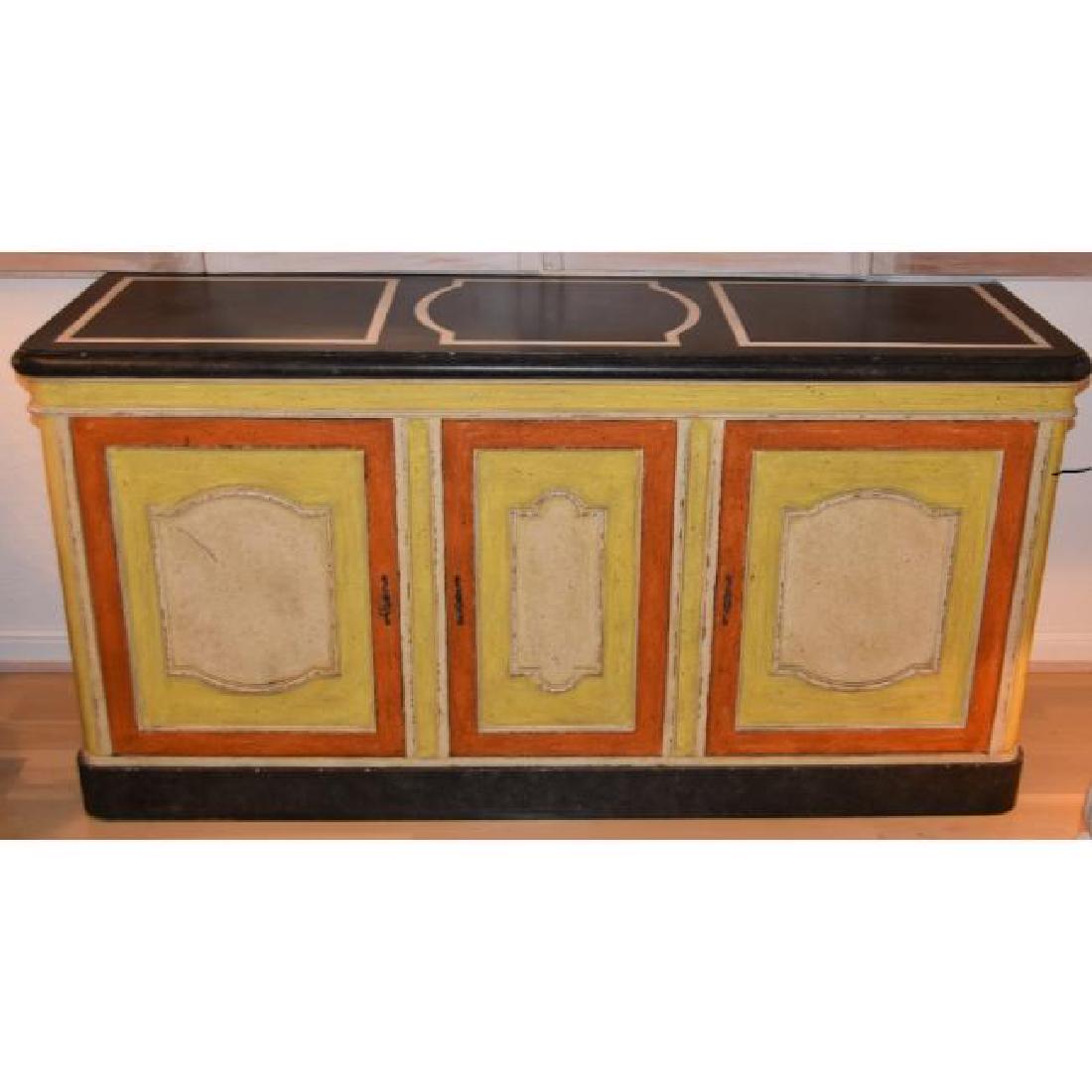 Credenza by Unclaimed Furniture Maker Yale Burge: 20w X 66L X 33H inches painted finish