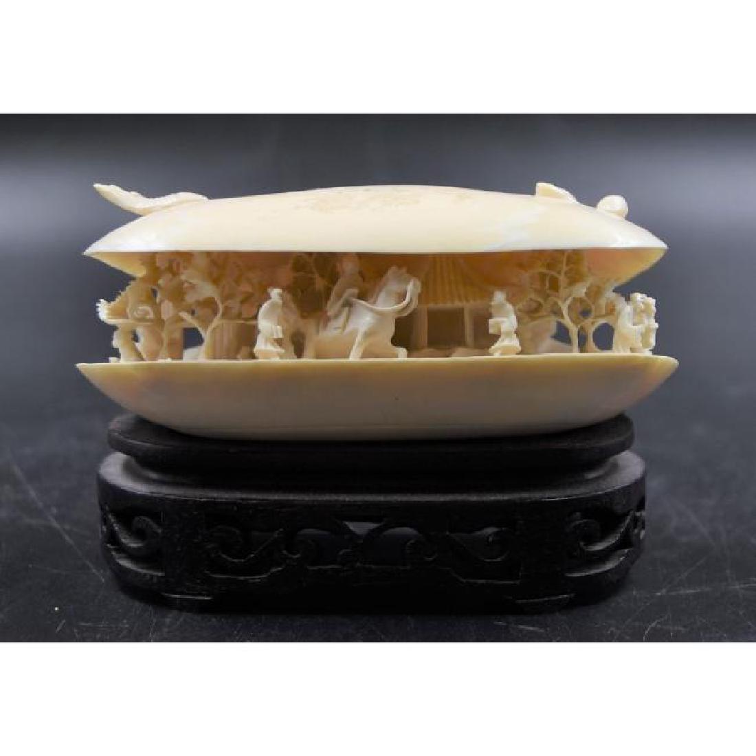 Chinese Carved Shell Display Piece (1 of 1)