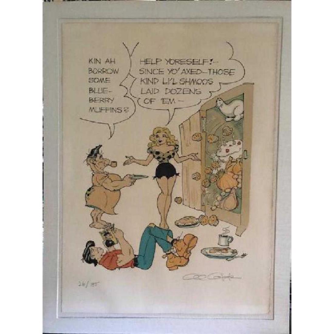 Li'l Abner Comic big size hand signed Al Capp: Li'l Abner Comic big size hand signed Al Capp Size Long 29 3/4" wide 21 1/4" No. 26/100