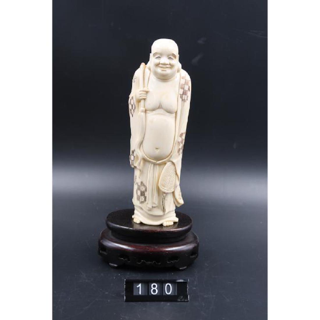 Antique 1800s Resin Buddha Good Luck sculpture