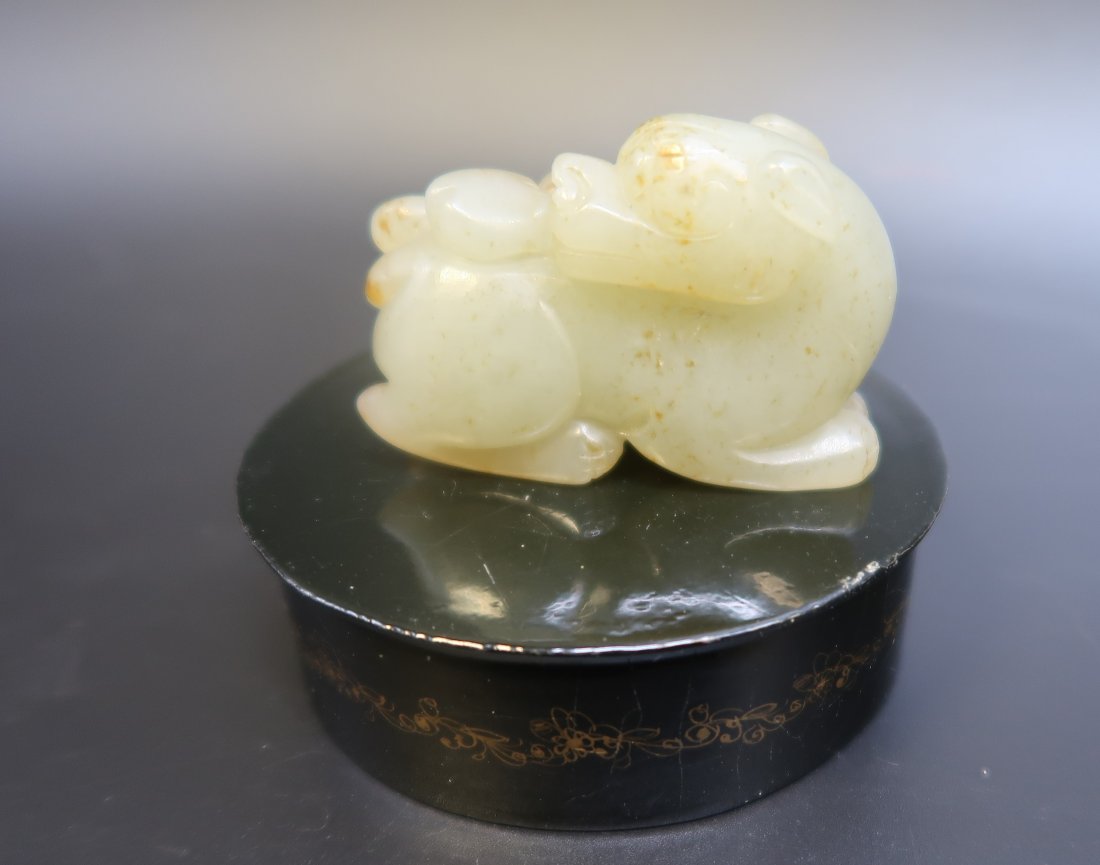 White Jade Vintage Foo Dog (1 of 4)