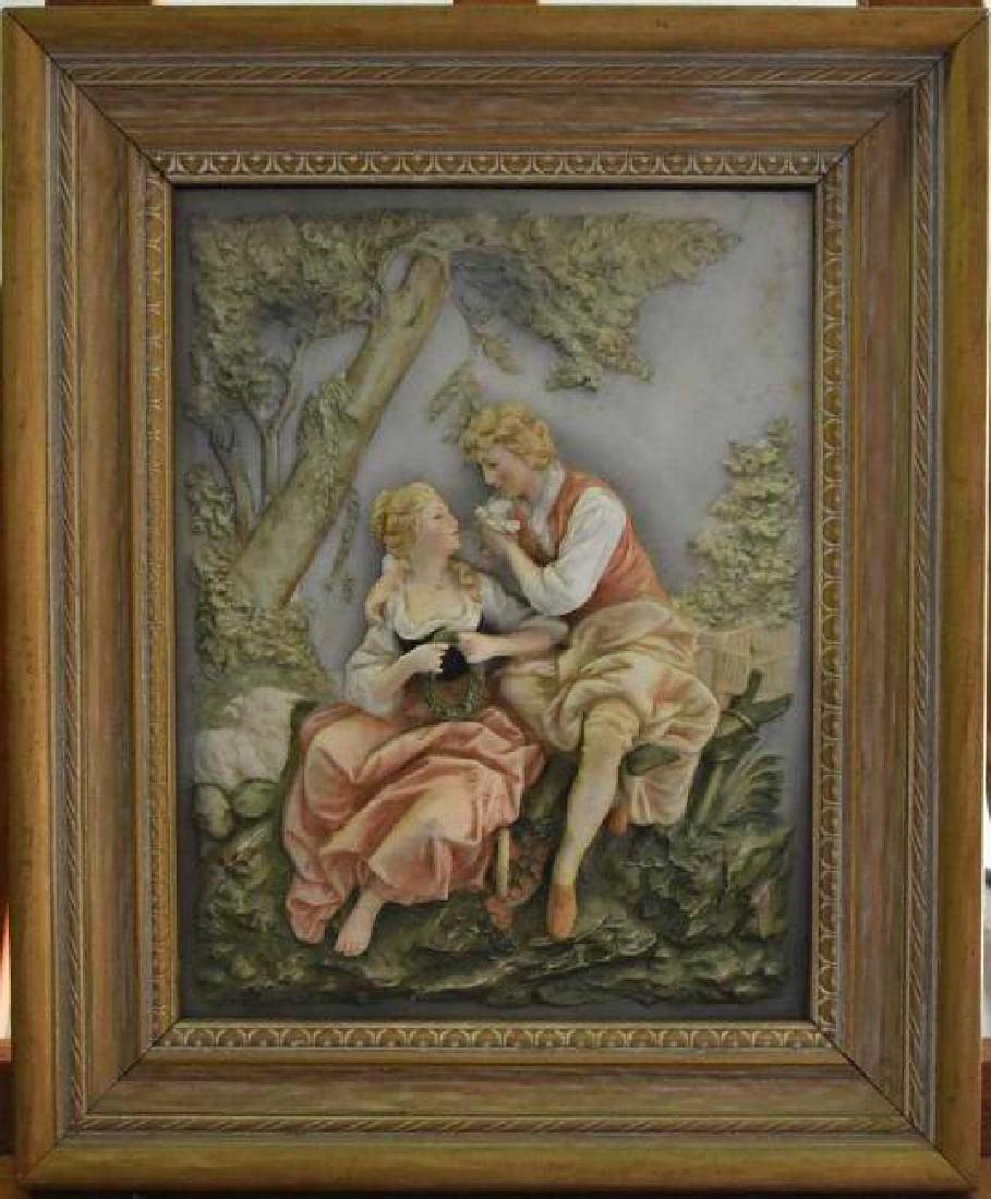 19th Century Italian Framed Porcelain Relief (1 of 2)