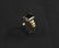 10K Yellow Gold Ring & Black Sapphire