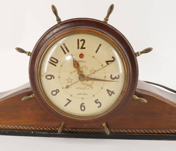 Telechron Inc. Ashland Mass Ships Bell Mantel Clock Jul 20, 2019