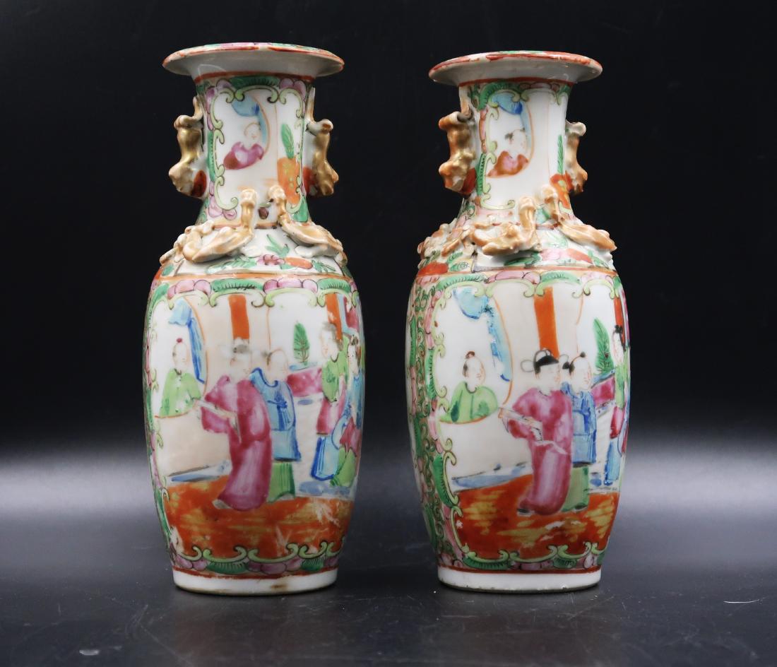 1800s Rose Medallion Vase Export: Year of 1865 chinese Export Rose Medalion Rose Vase 19th century