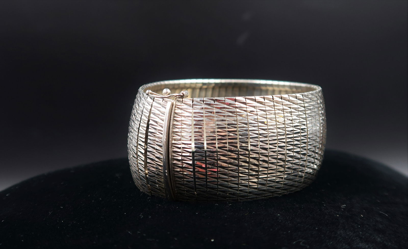 Wide Cuff Bangle Bracelet 925 Sterling Silver (1 of 3)