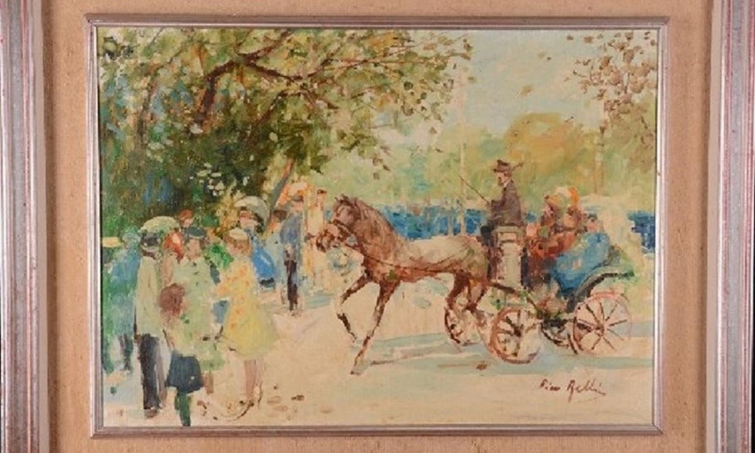 Vintage Framed oil on canvas: Vintage framed oil on canvas. Illegible signature. French street scene. Height= 27.5(in), Width=19.5(in), Depth=N/A(in)