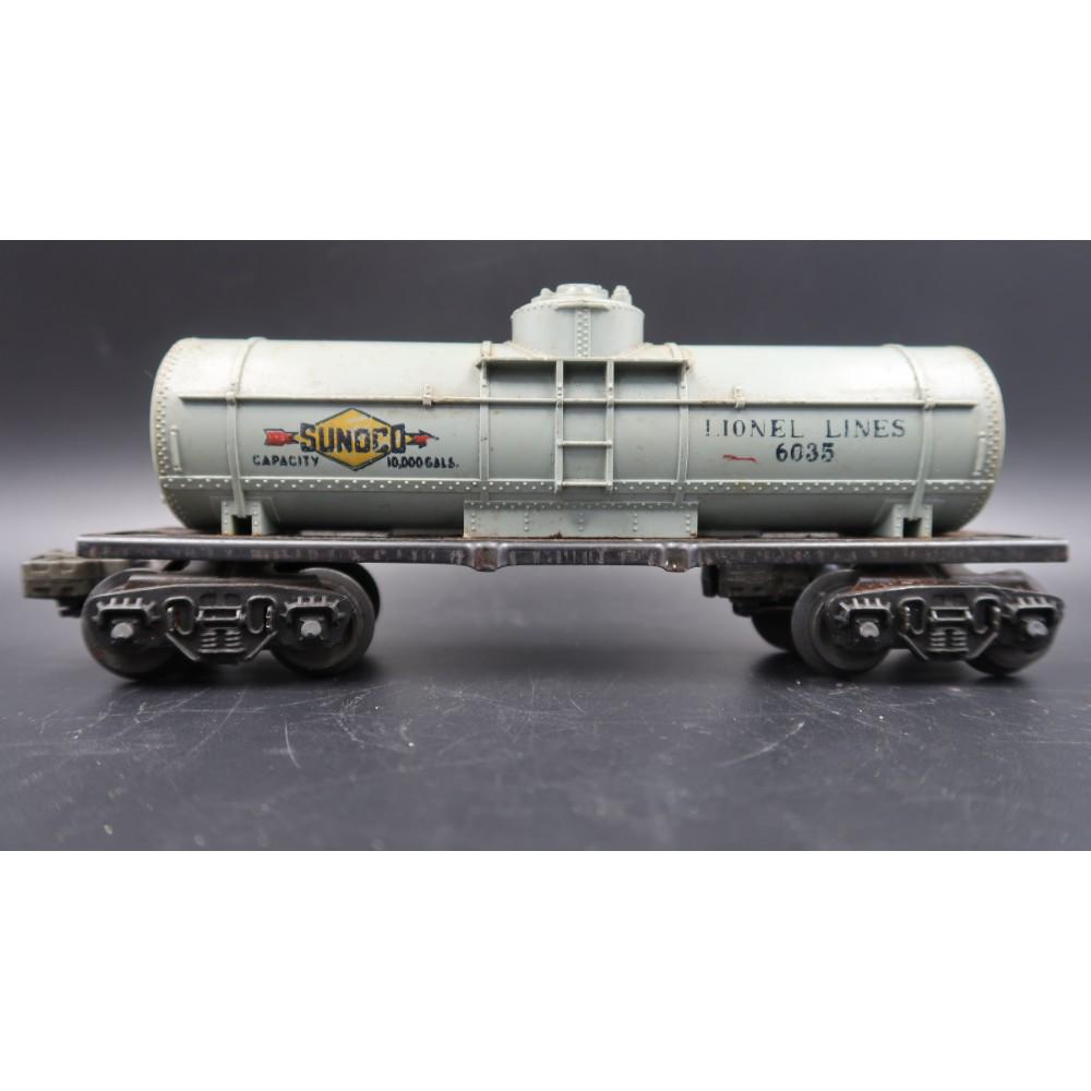 Lionel Lines 6035 Sunoco Tanker: Lionel tanker with Sunoco on it. Measures 8.5"L x 3.5"H x 2"W