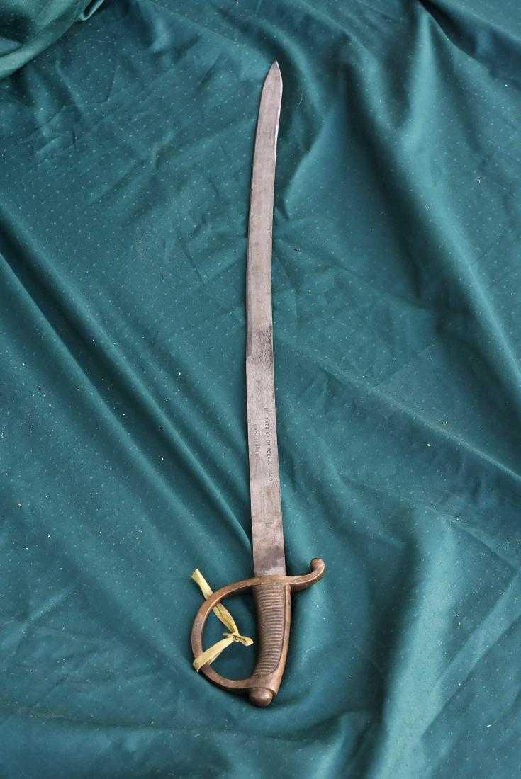 1840 Spanish briquette sword 1840 antique: 1840 Spanish briquet overall length 31 3/4 blade is 27" inscribed M Fabrica DE Toledo 1840 Made in Spain
