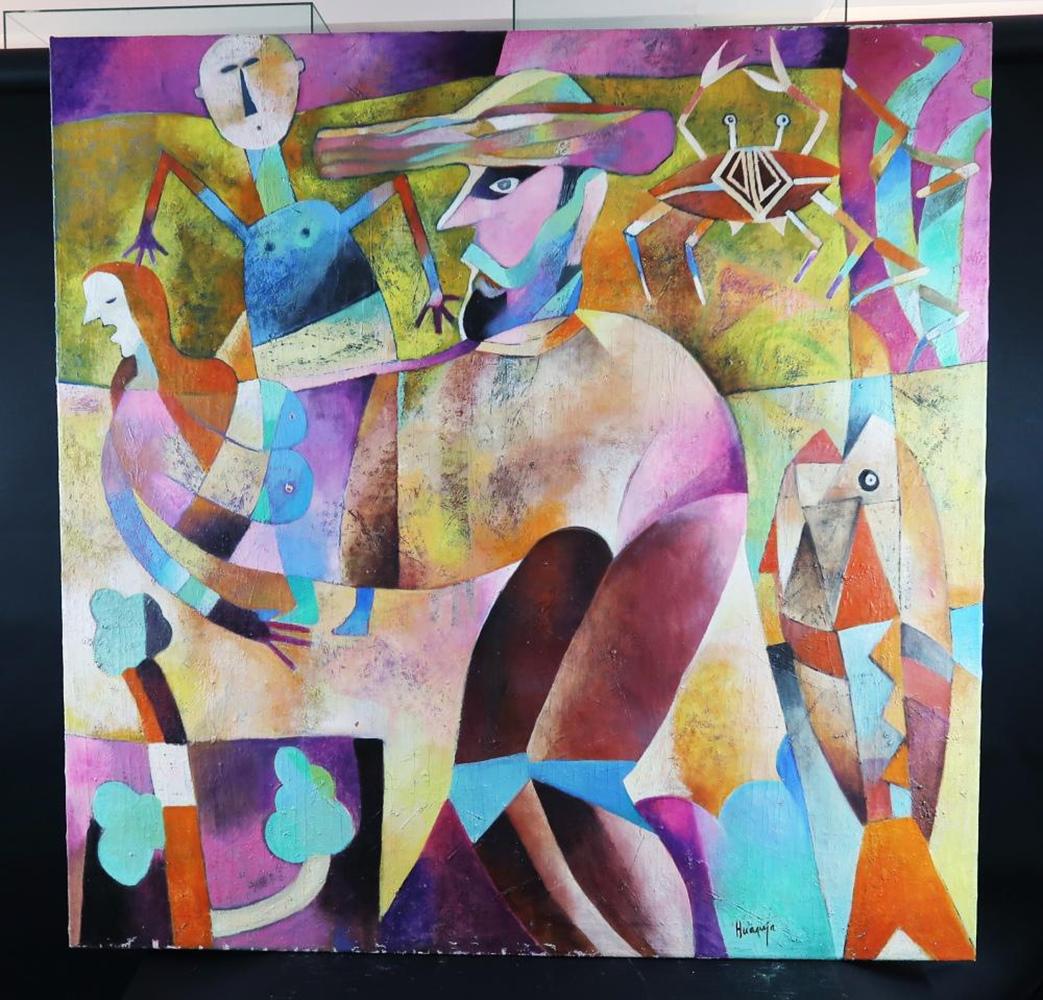 Â  Paco Huacuja, "Me Dulles Mucho" Oil on Canvas (1 of 5)