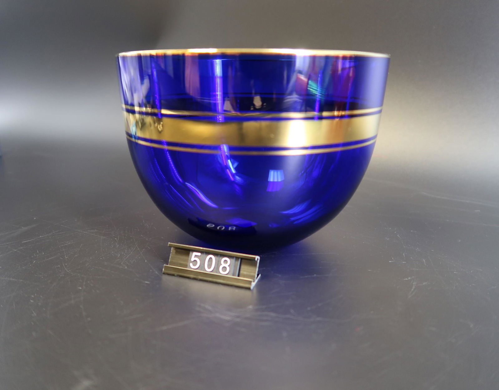 Cobalt Blue Depression Glass Gold Trim (1 of 4)