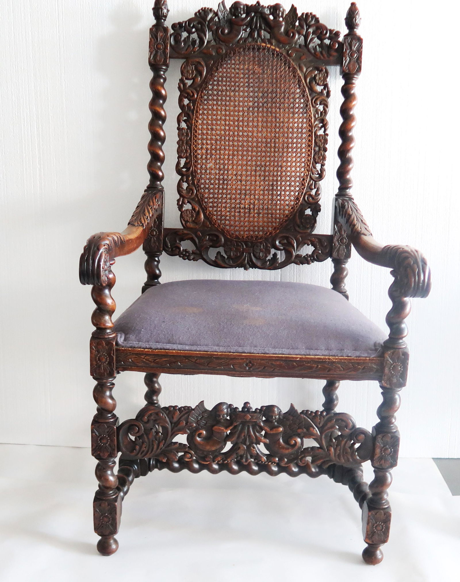 Franch  De Commerce 1700c   Antique Chair Carve Wood (1 of 8)