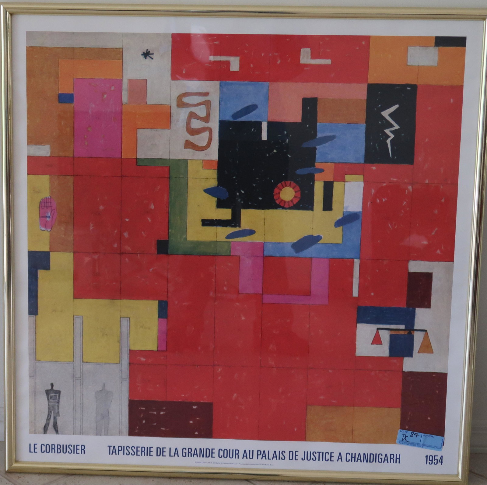 Le Corbusler Antique Print 1954: 30 X 30