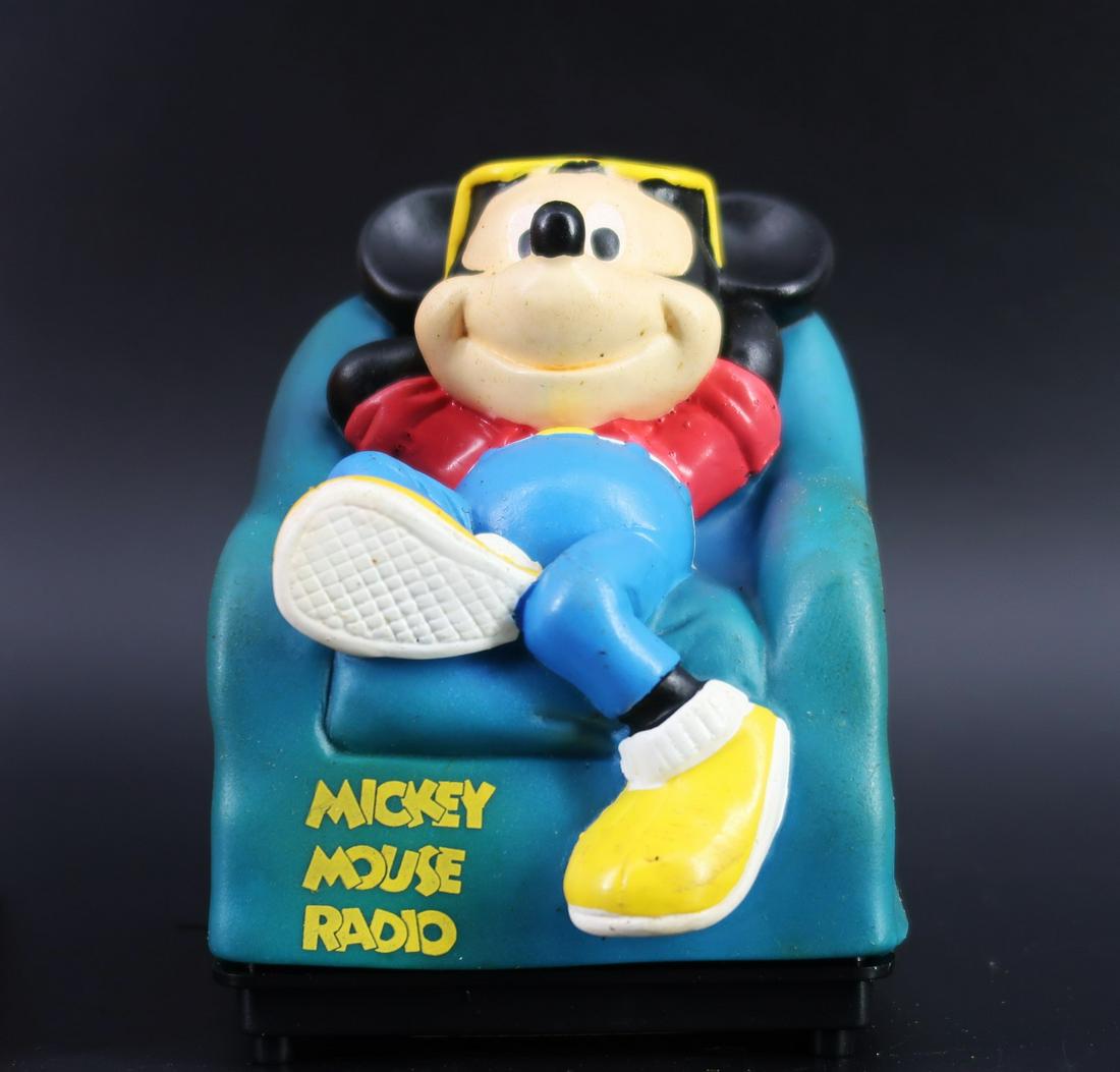 Mickey Mouse ArmChair AM Radio: Made in China for radio shack. The Walt Disney Company(batteries not included). Size: 5" x x=5" x 4 1/2"