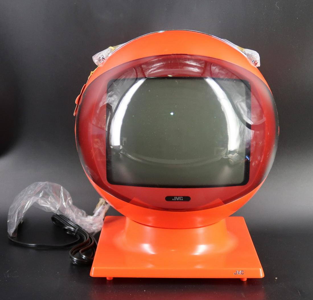 JVC Round Space age television never used in box: JVC Videosphere Television Model 3240 With Stand & Chain Space Age Works Great