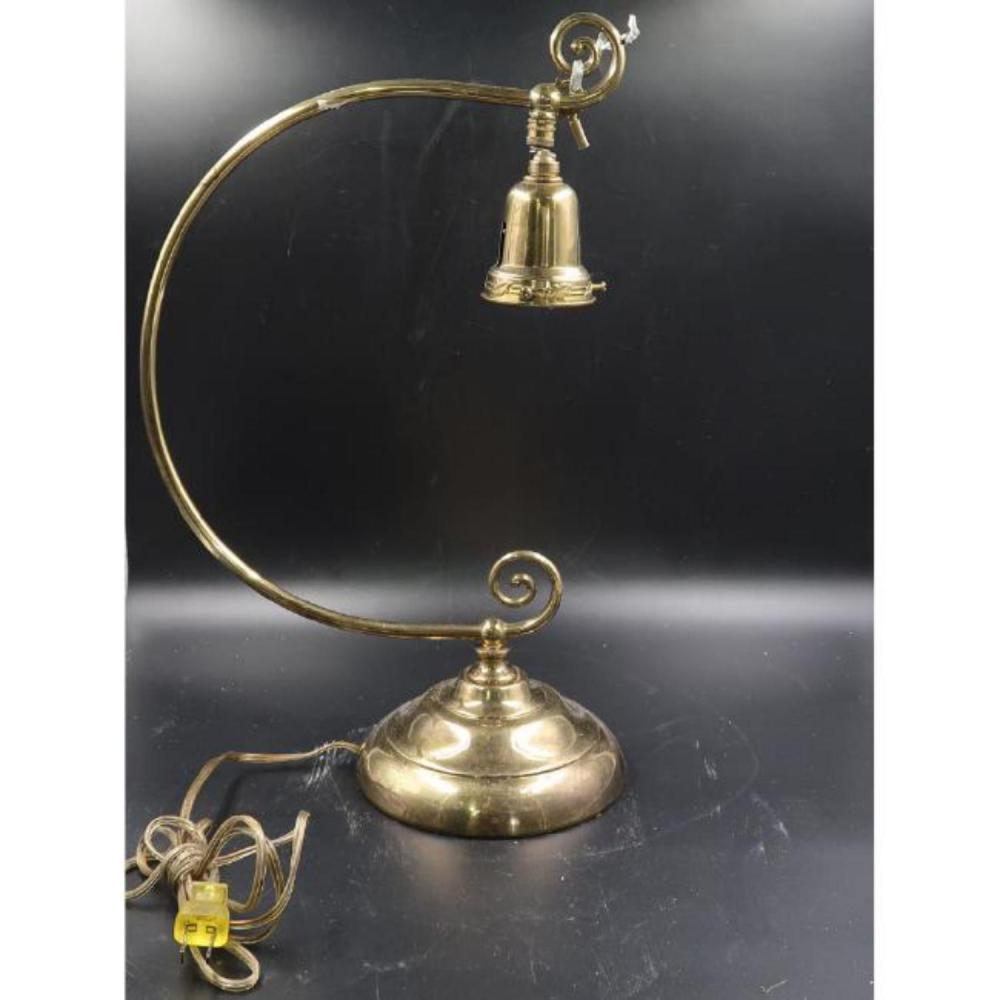 Old Brass Lamp with Arc Arm (1 of 4)