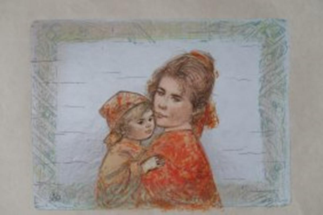 Edna Hibel Lithograph Hand Signed (1 of 4)