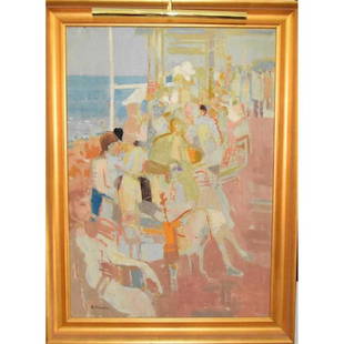 B. Taurelle Original oil on Canvas Signed: Bernard Taurelle was born in 1931. measures 36.5"H x 26"W