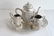 GERMAN MARK 800 STERLING SILVER" TEA SET W/TRAY 4PCS.