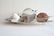 GERMAN MARK 800 STERLING SILVER" TEA SET W/TRAY 4PCS. - 6