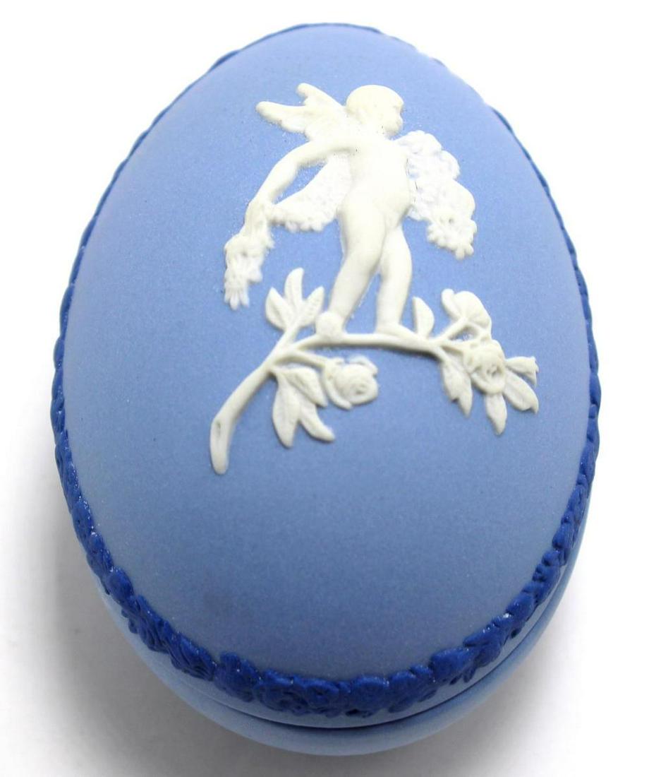 Wedgwood Blue and White Jasperware Egg Box Lot of 3 (1 of 2)