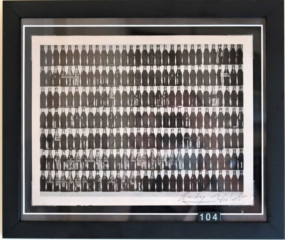 Andy Warhol: Coca Cola limited edition original litho: Size 40" X 8" R CMA from owner estate Art Collector