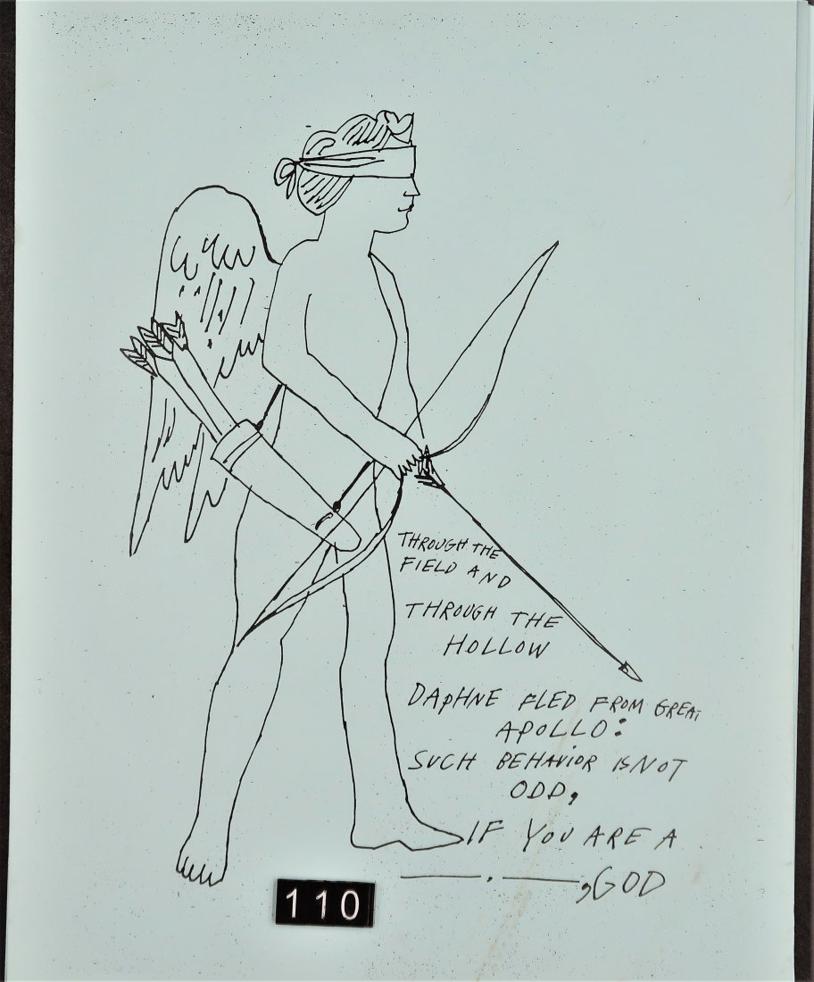 Andy Warhol: ORIGINAL LITHO 19 56 "Apollo": W / Cert. Authenticity " Andy Warhol", foundation from Tony Bennett collection 11" X 8 1/2". (25) in the letter Press Set, CMA from owner estate Art Collector