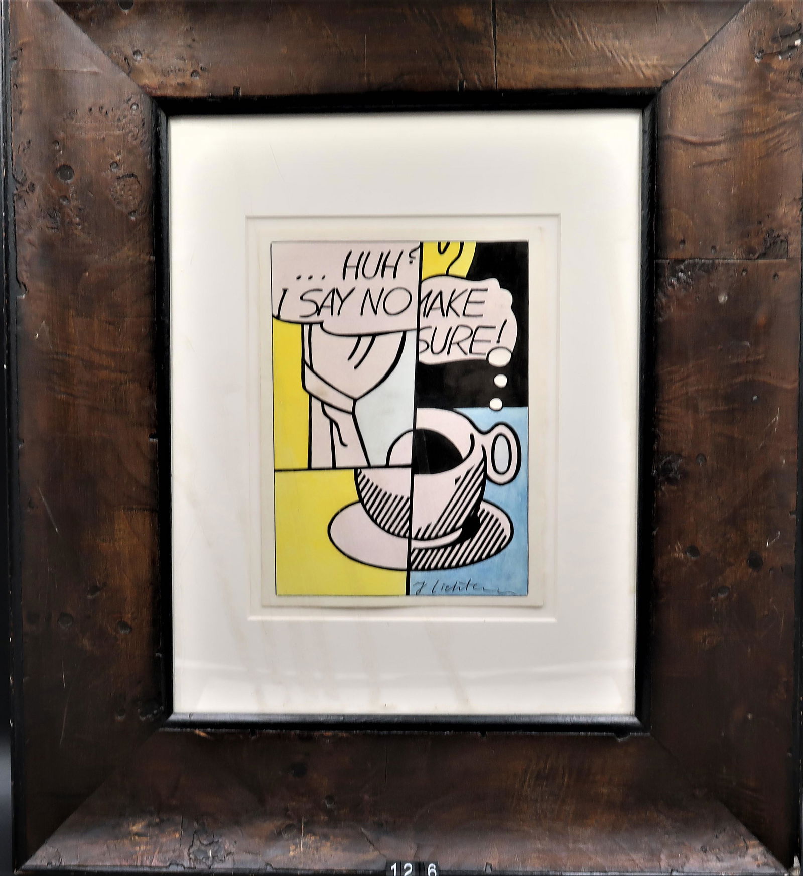 Roy Lichtenstein Original Water and Ink on Paper  Hand (1 of 6)
