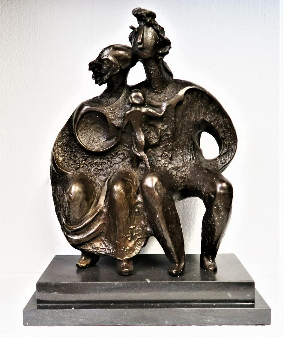 Salvador Dali Henry Moore Family Group Bronze Sculpture (1 of 7)