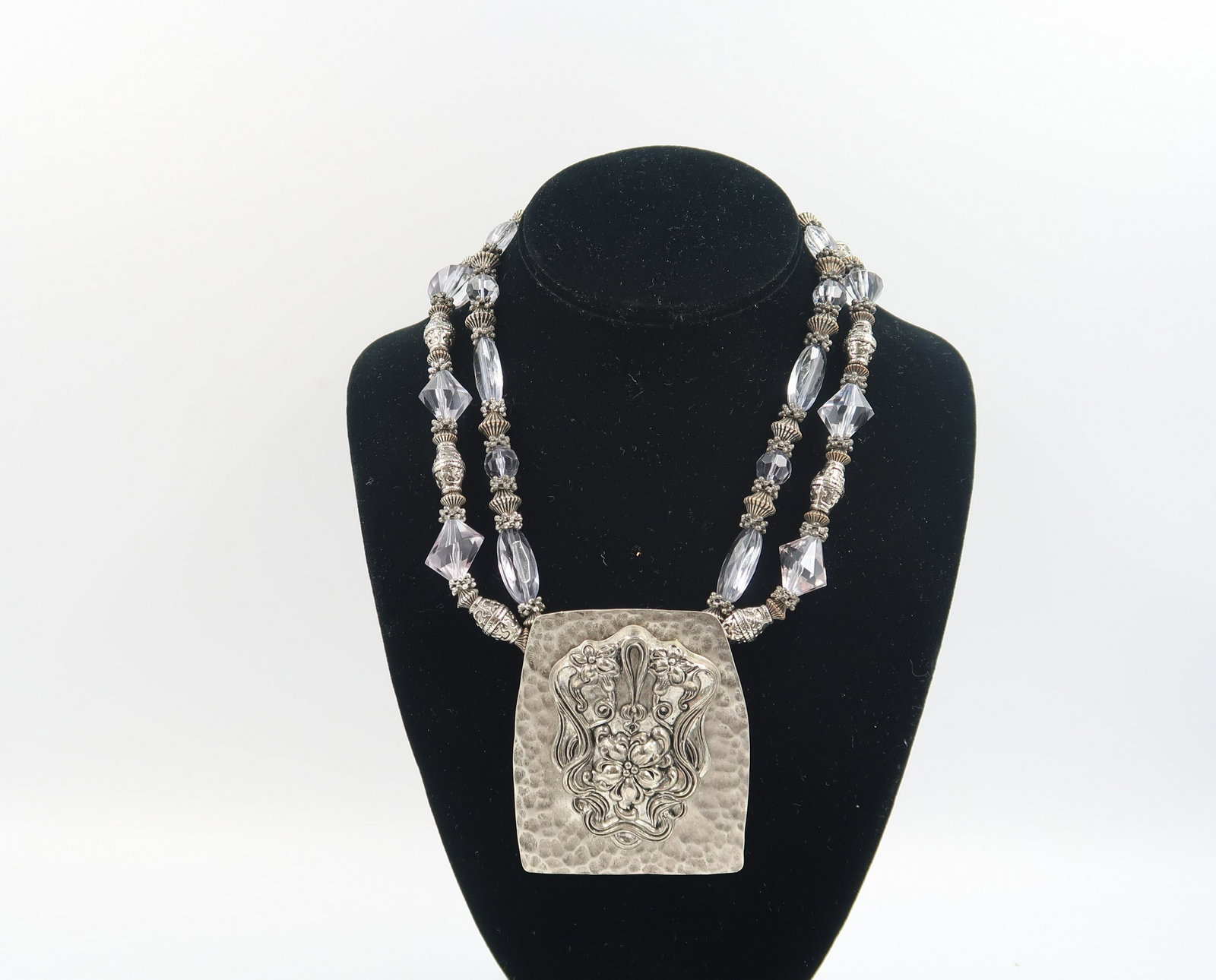 Anthony Alexander Southern Custom Power Jewelry: Designer Necklace Hammered Puter and crystal,Anthony Alexander Southern Custom Power Jewelry necklace USA.