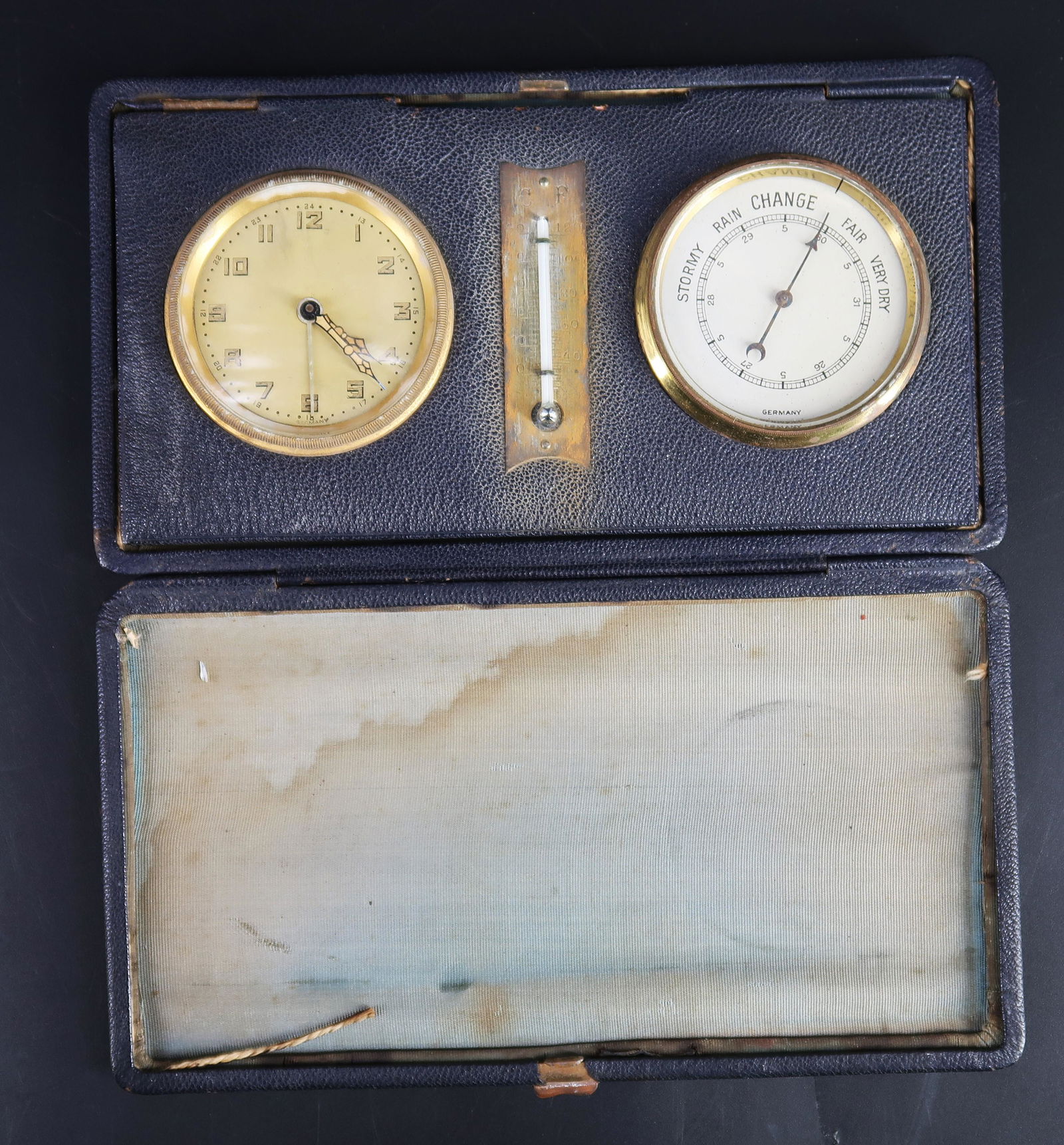 German Clock Co. C & P Barometer Travel Clock (1 of 5)