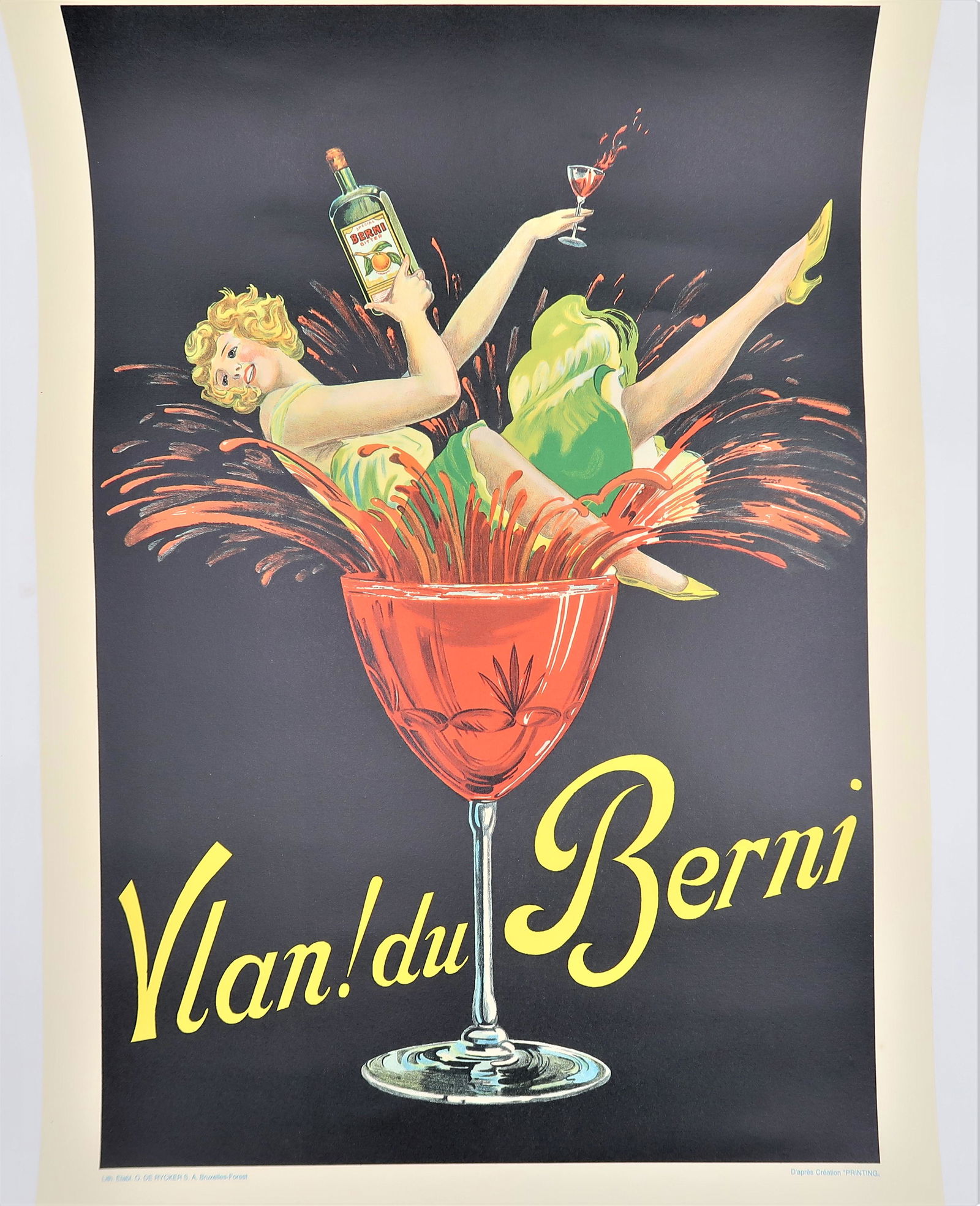 Original Art Deco C. 1930s Lithograph poster Brussels (1 of 3)