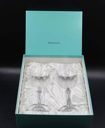 Tiffany & Co. Pair of wine Glasses Signed Tiffany