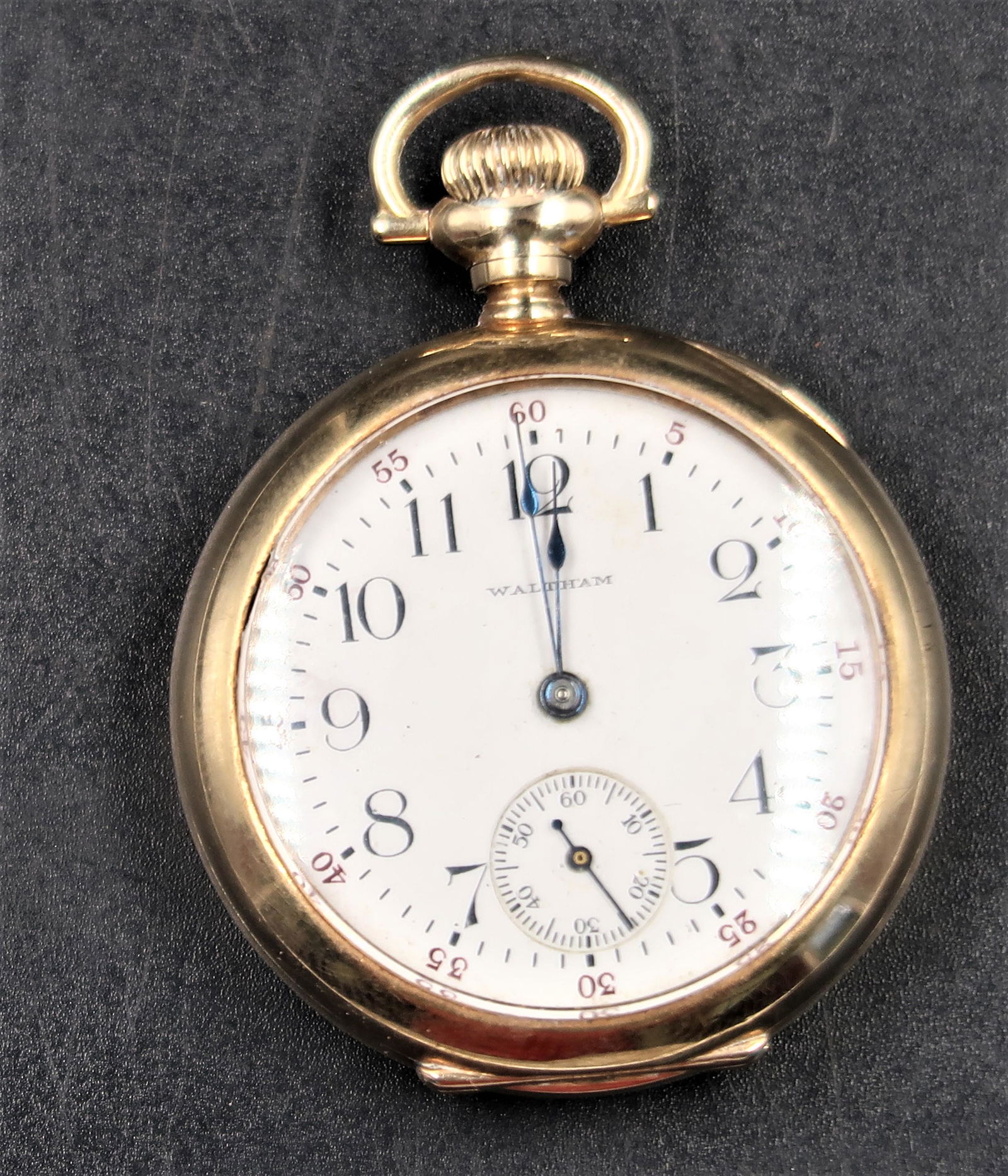 14k Yellow Solid Gold Waltham Pocket watch w/chain (1 of 7)