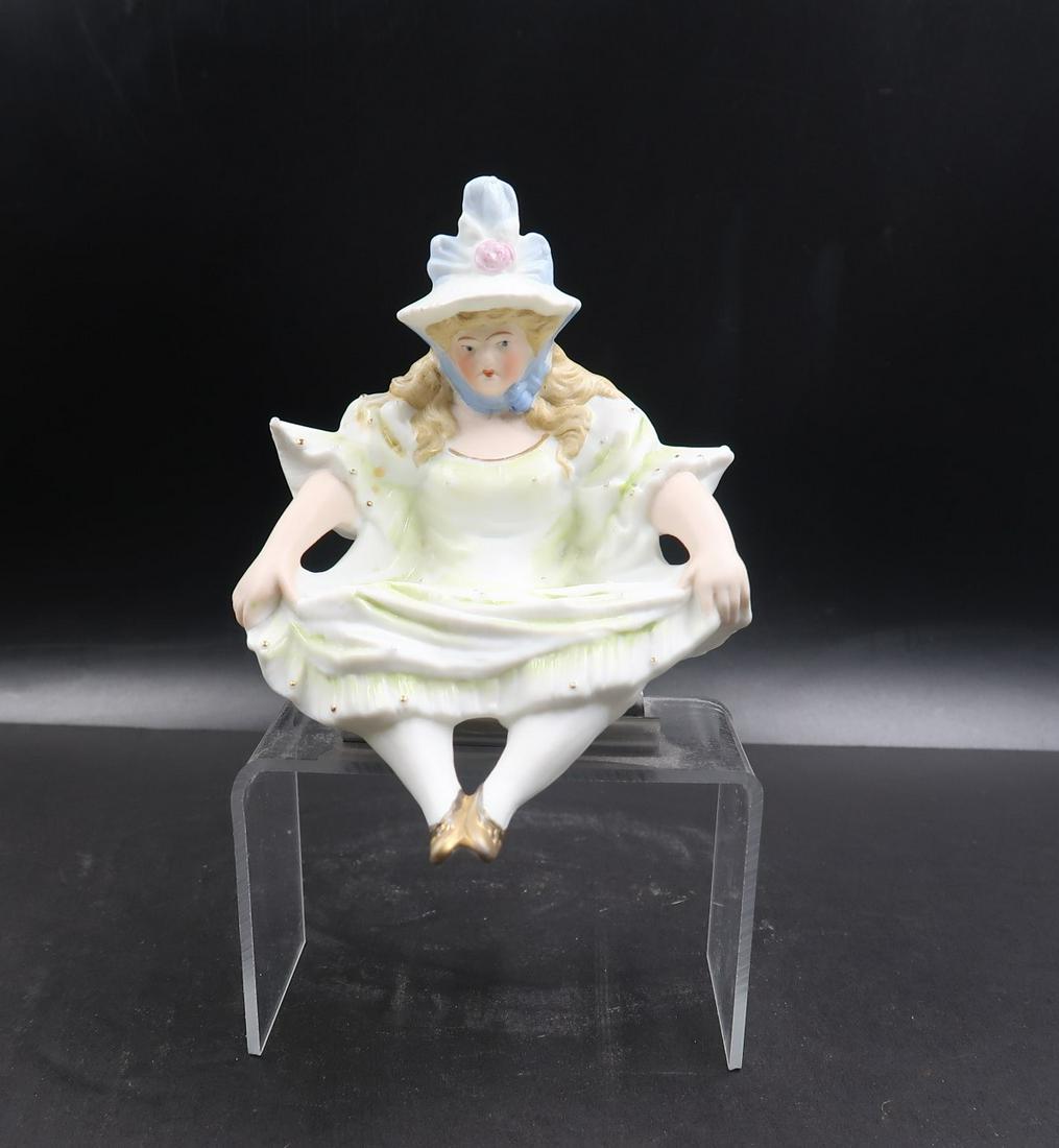 Vintage German Bisque Nude Rear End: Size: 4"H x 4"W x 3 3/4"D